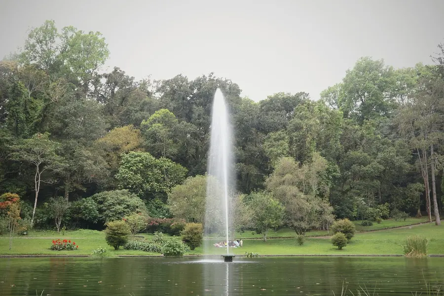 Air mancur di danau Kebun Raya Cibodas